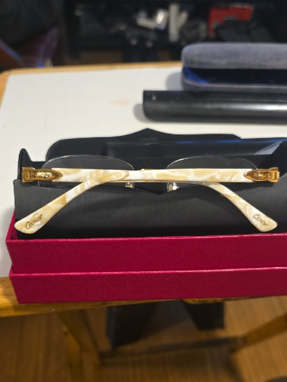 Gold Rimless Reading Glasses - Picture 2 of 2